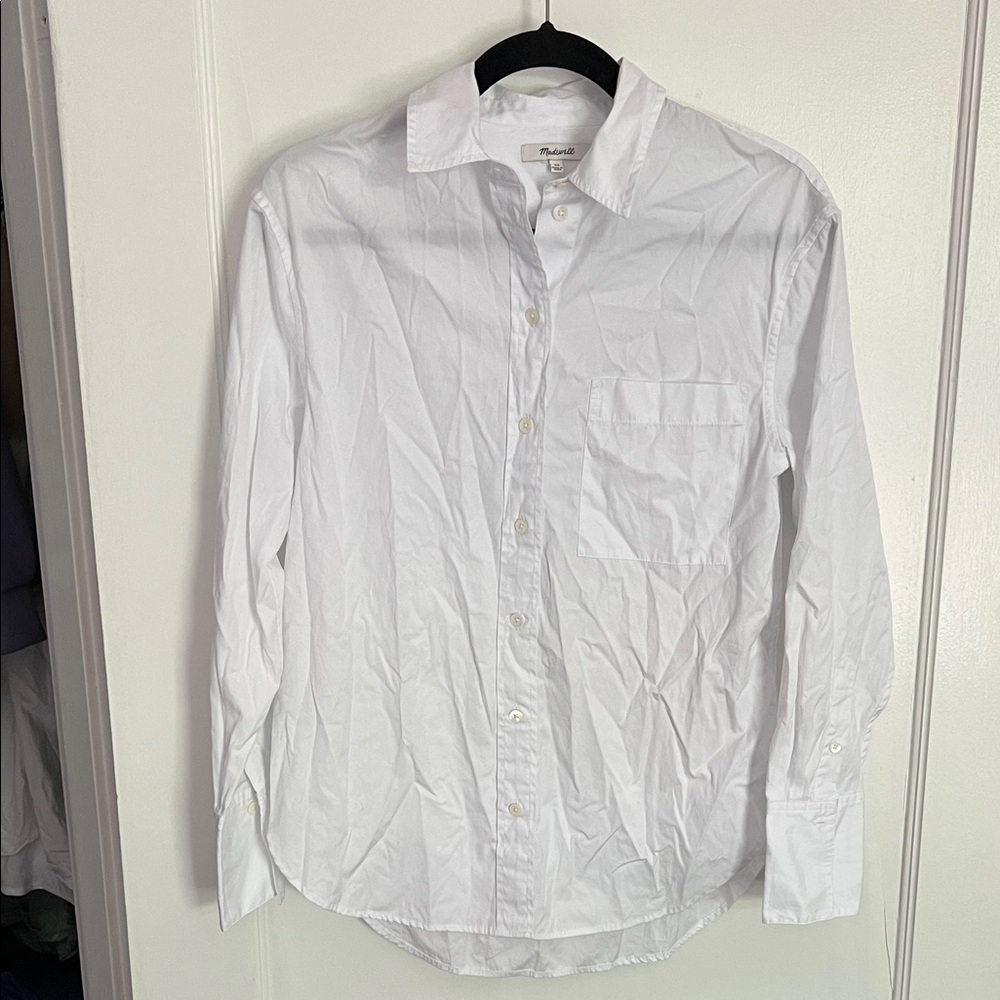 Madewell Womens White Poplin